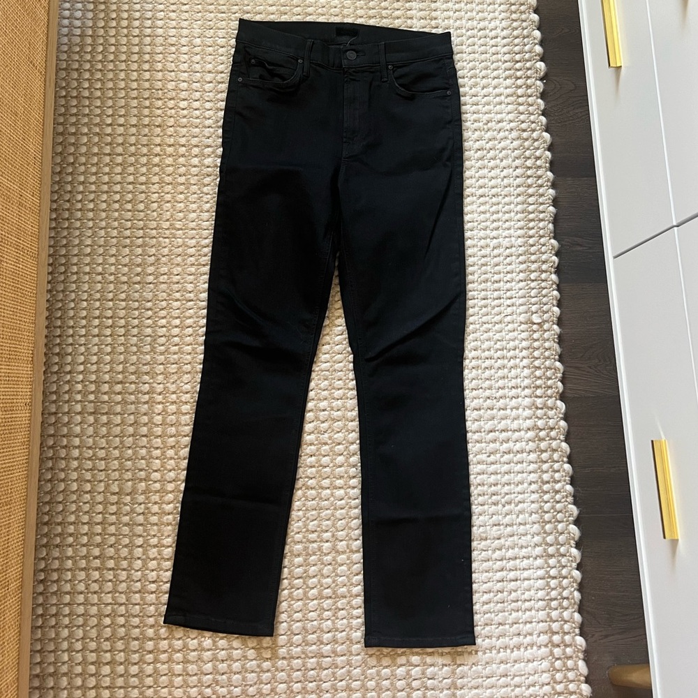 MOTHER Black Midrise Skinny ankle Jean Size 28